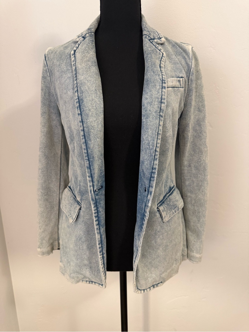 Kenneth Cole New York Faux Denim Blazer Jacket